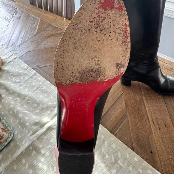 Christian Louboutin Black Over the Knee Boots - Picture 3 of 5